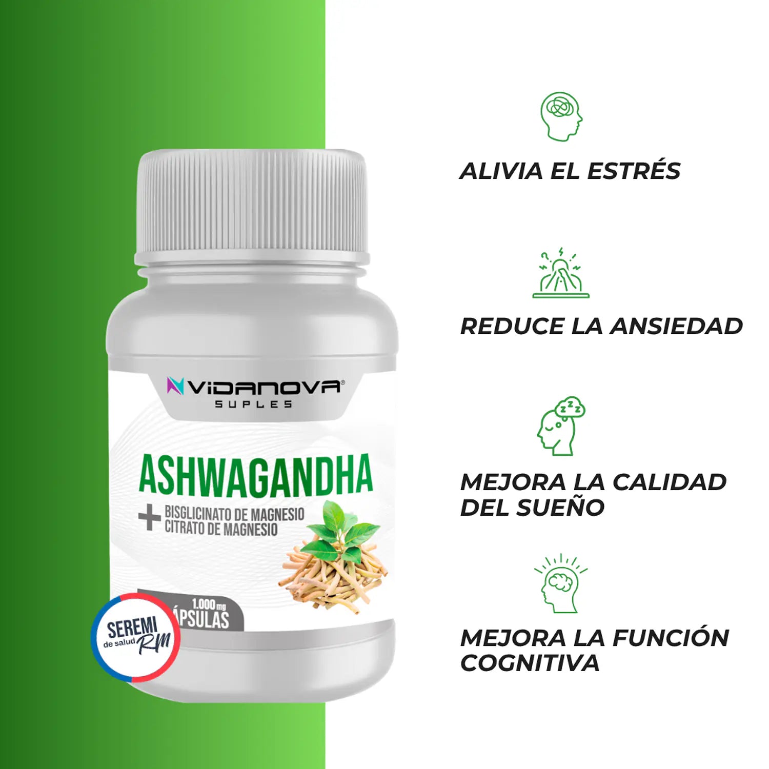Ashwagandha Cápsulas 1000mg