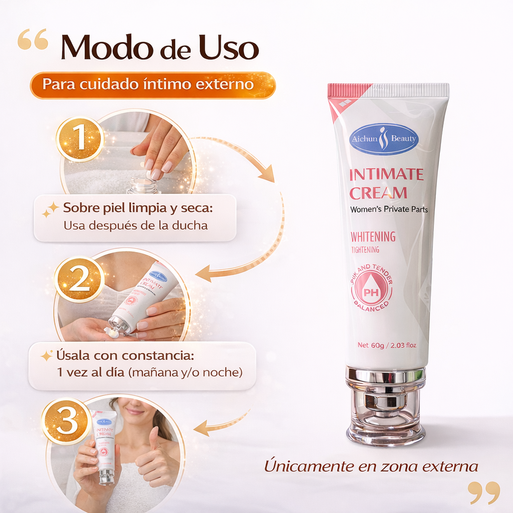 Crema blanqueamiento íntimo femenino