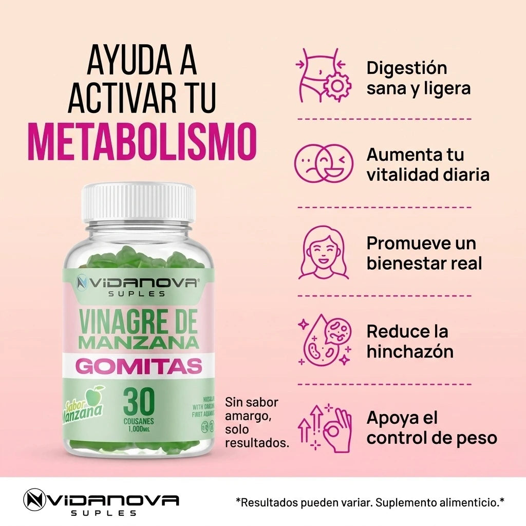 GOMITAS VINAGRE DE MANZANA 1000MG